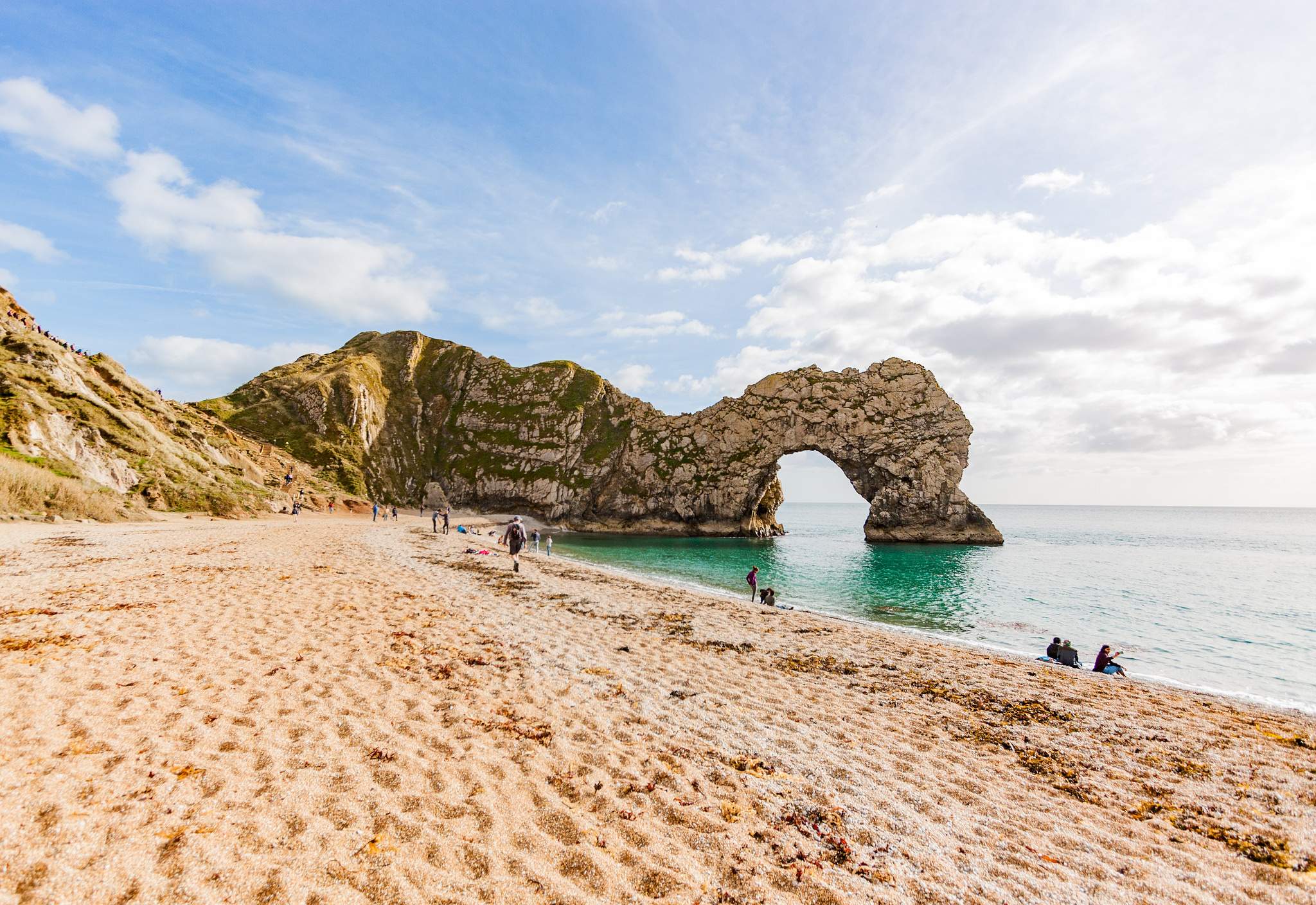Stunning view from the beach on Durdle Door